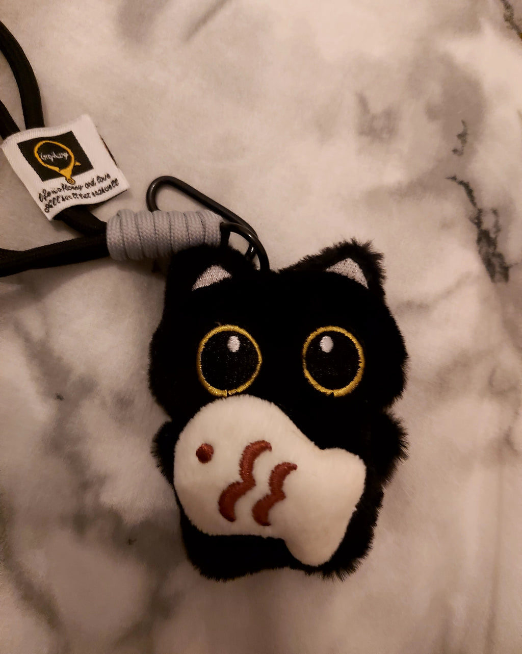 Black Cat Plush Keychain