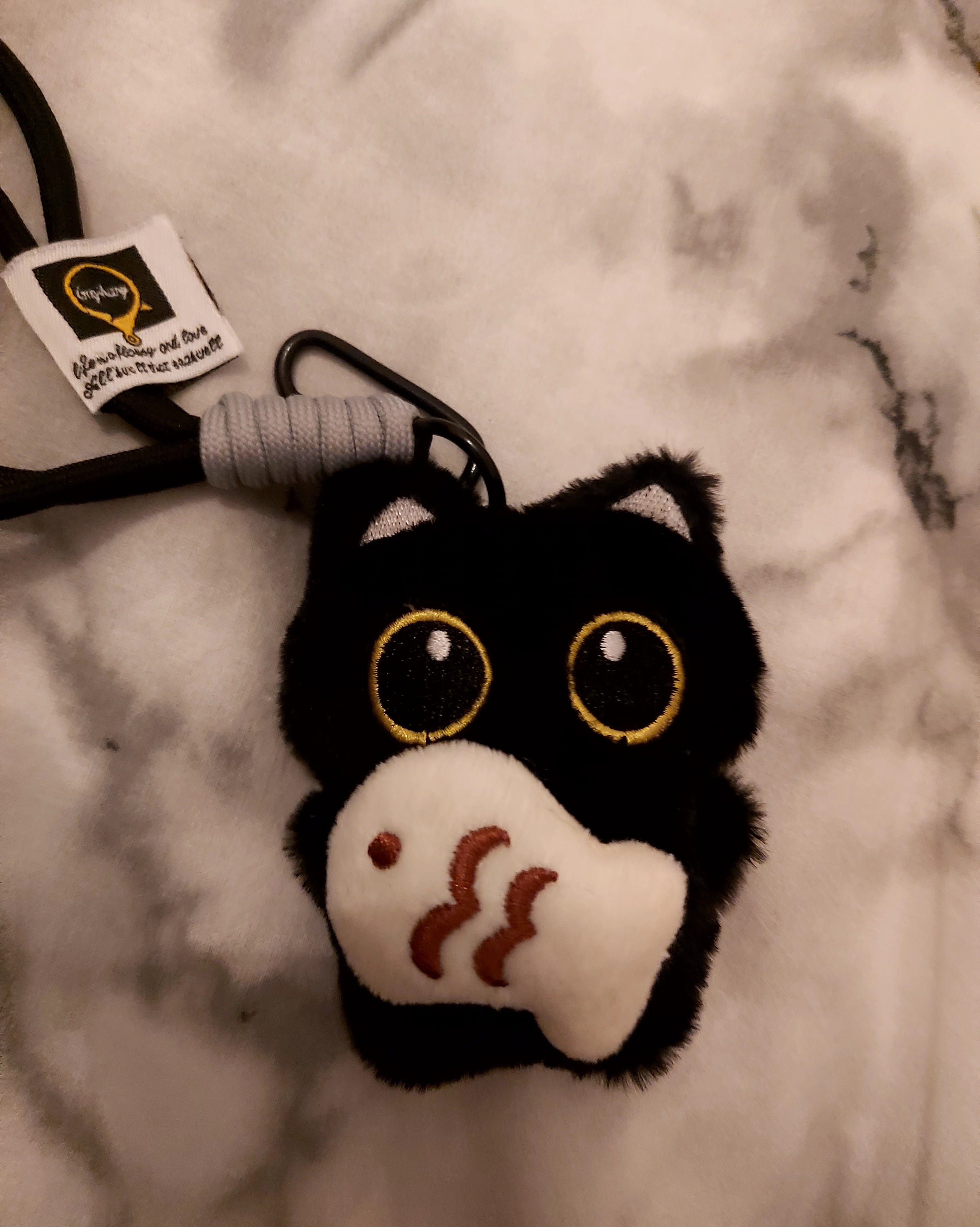 Black Cat Plush Keychain
