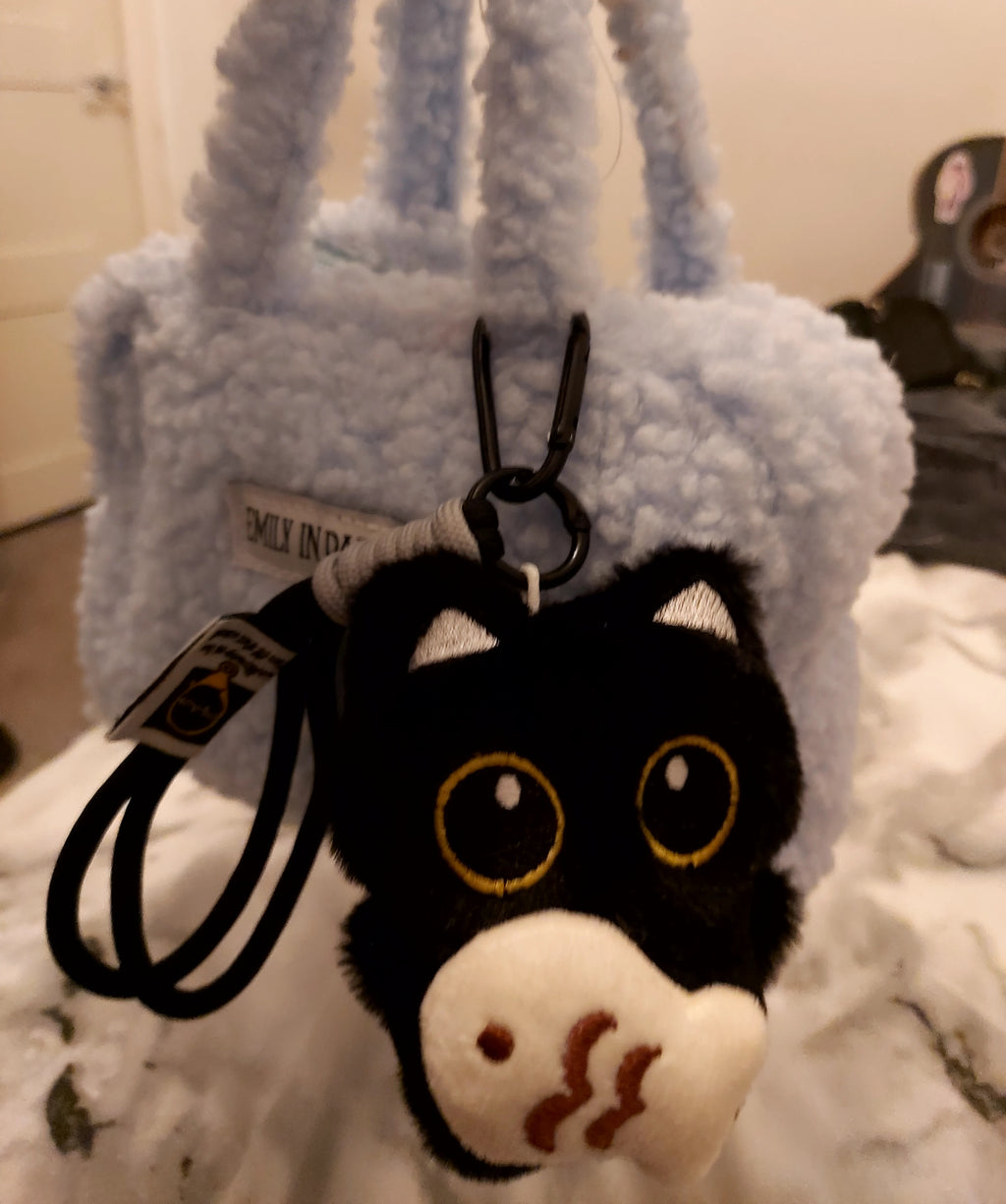 Black Cat Plush Keychain