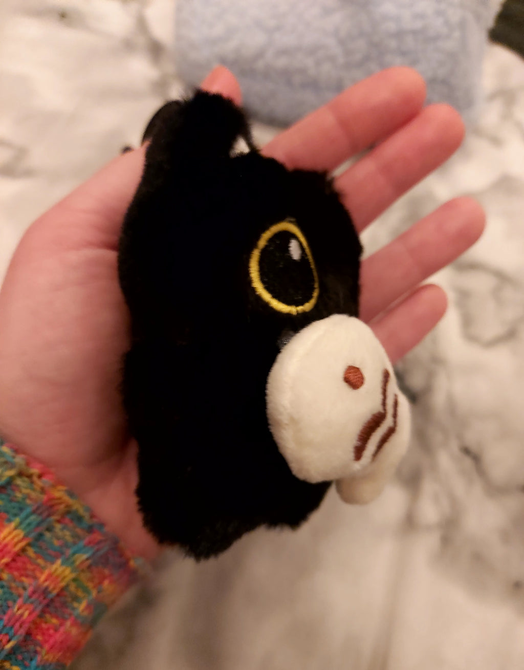 Black Cat Plush Keychain