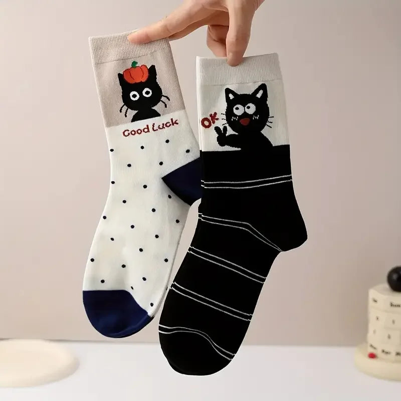 🖤🐱 Black Cat “Good Luck” Socks