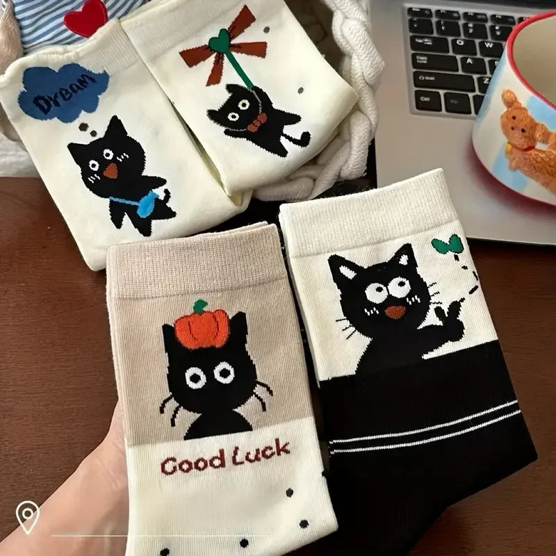 🖤🐱 Black Cat “Good Luck” Socks