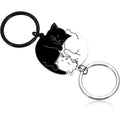 Hug Cat Couple Keychain