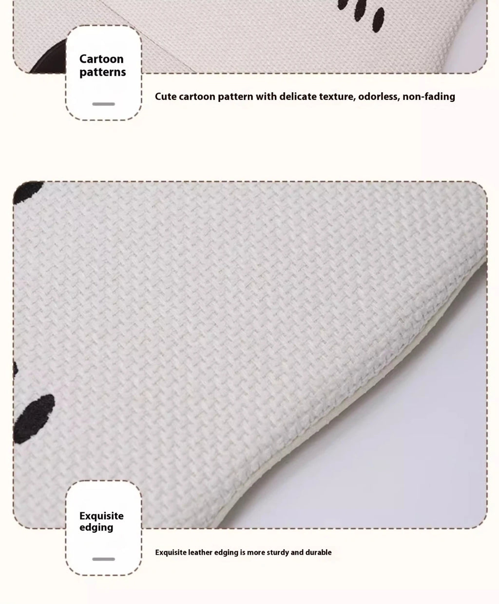 Car Seat Cushion Cute Cat Lumbar Support Headrest Car Accessories Breathable Linen Fabric  Car Half Pack Seat Cover