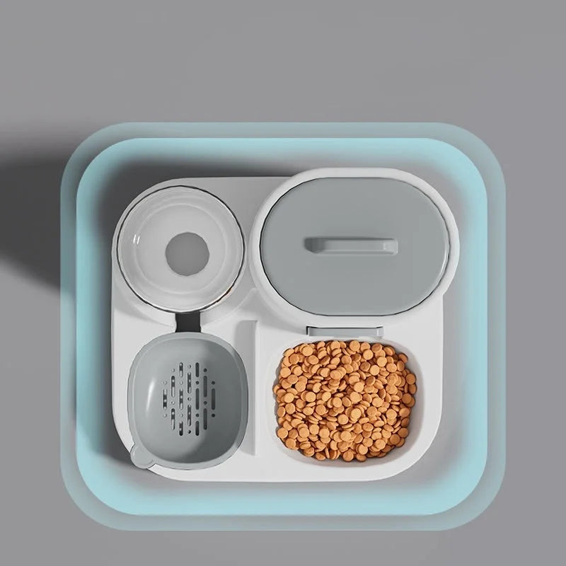 Cat feeding water feeder dog bowl cat bowl smooth food and water supply two-in-one water dispenser cat bowl pet supplies