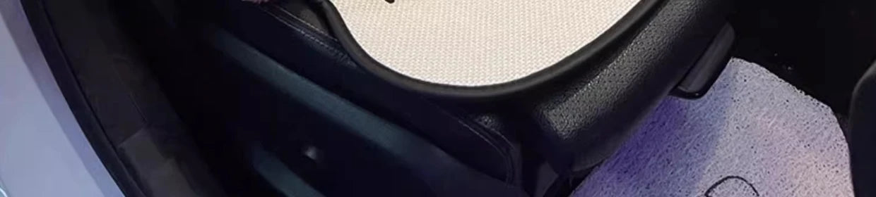 Car Seat Cushion Cute Cat Lumbar Support Headrest Car Accessories Breathable Linen Fabric  Car Half Pack Seat Cover