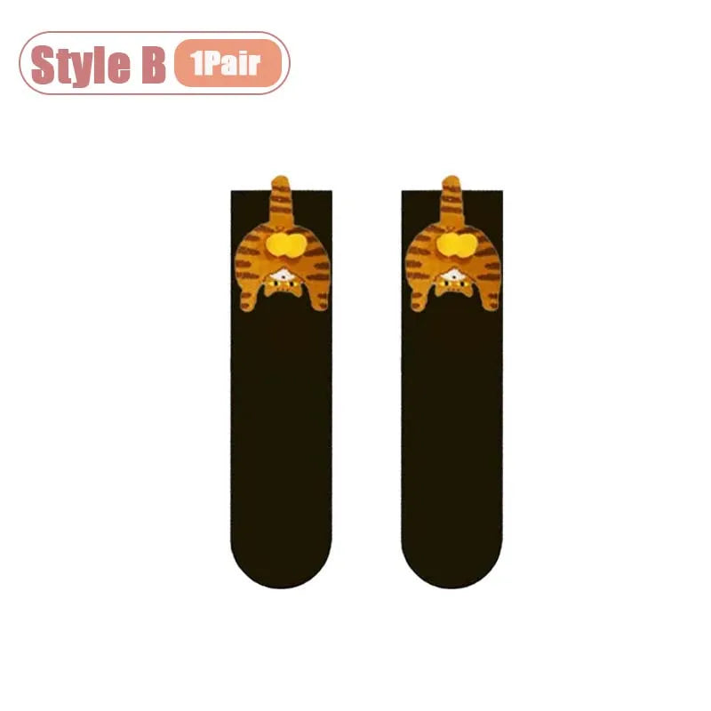 Cartoon Cat Egg Socks