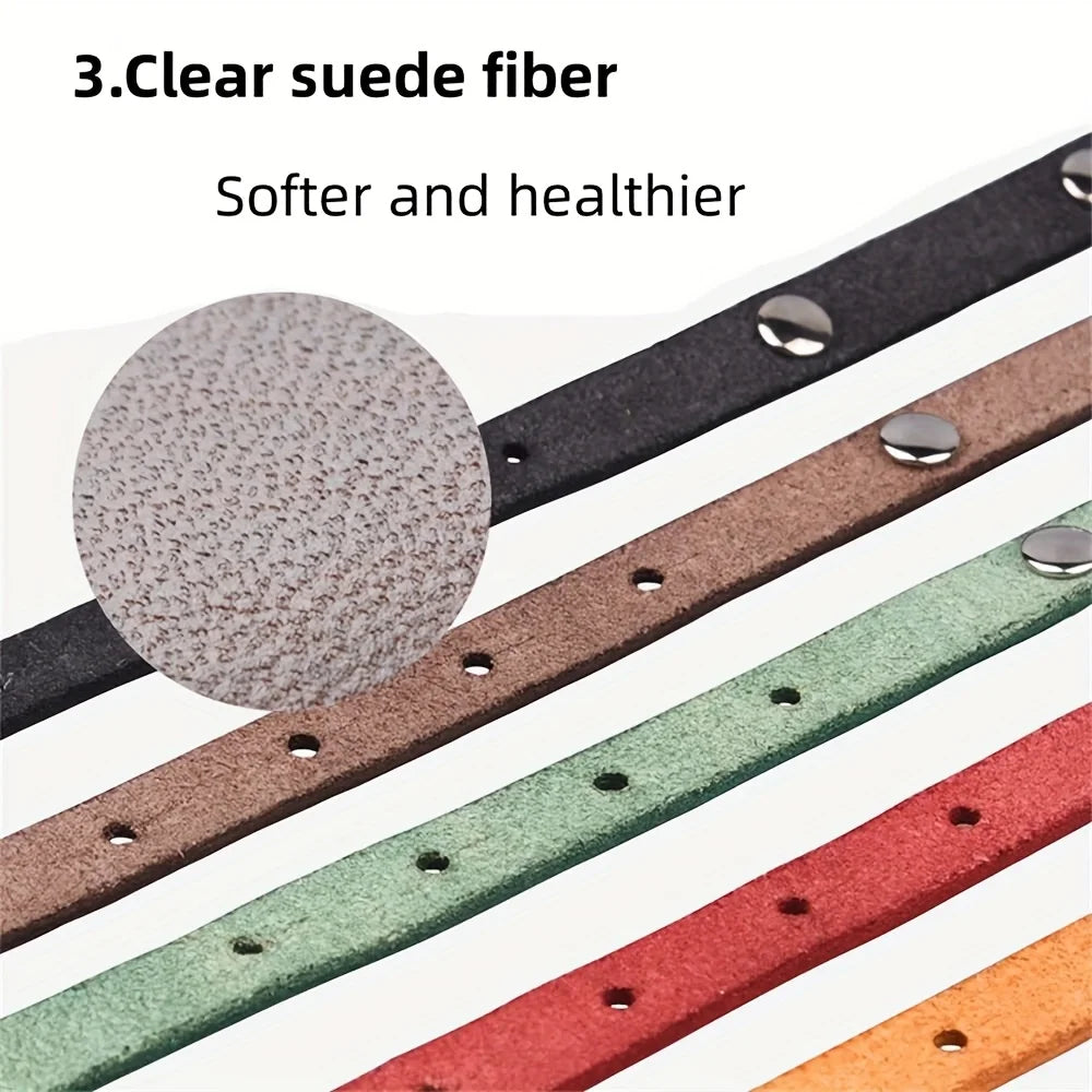 Cat Collar Personalized with Bell, First Layer Leather Custom Engraved NamePlate ID Tag Phone Number, Cute Pet Puppy Kitten Coll