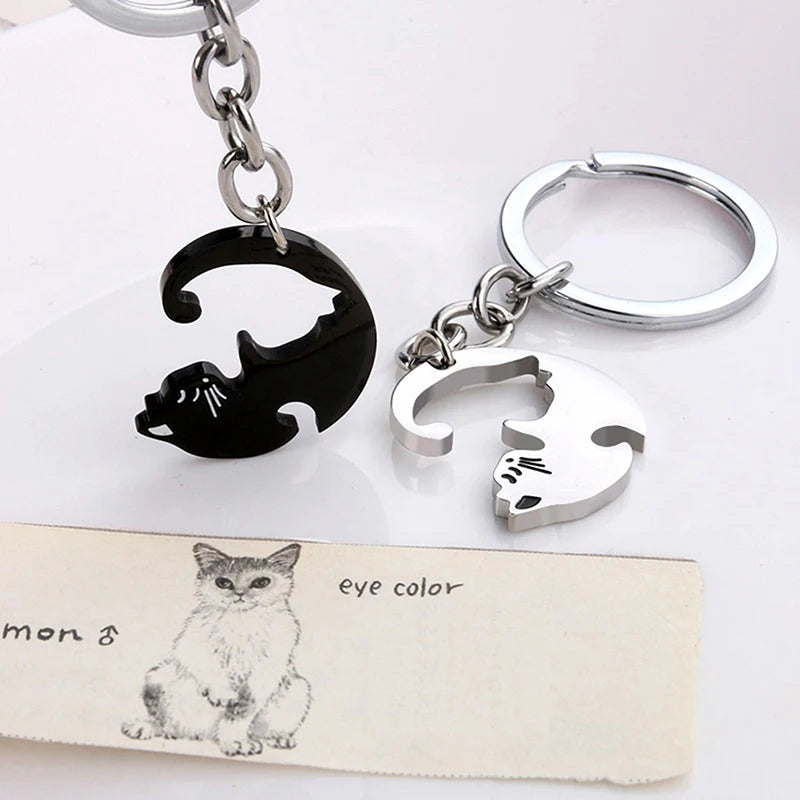 Cute Hug Cat Keychain