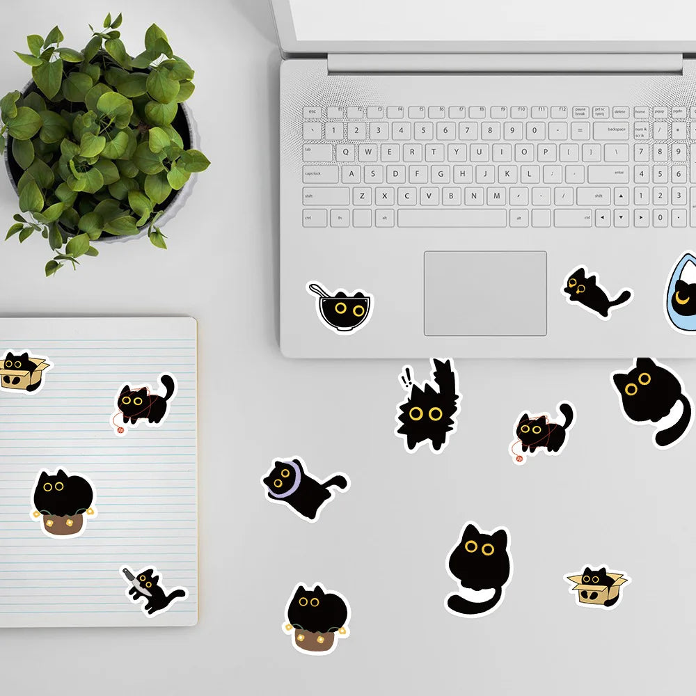 500Pcc/roll Cute Cat Stickers Creative DIY Graffiti Stickers Envelope Sealing Stickers Stationery Children Reward Decor Stickers