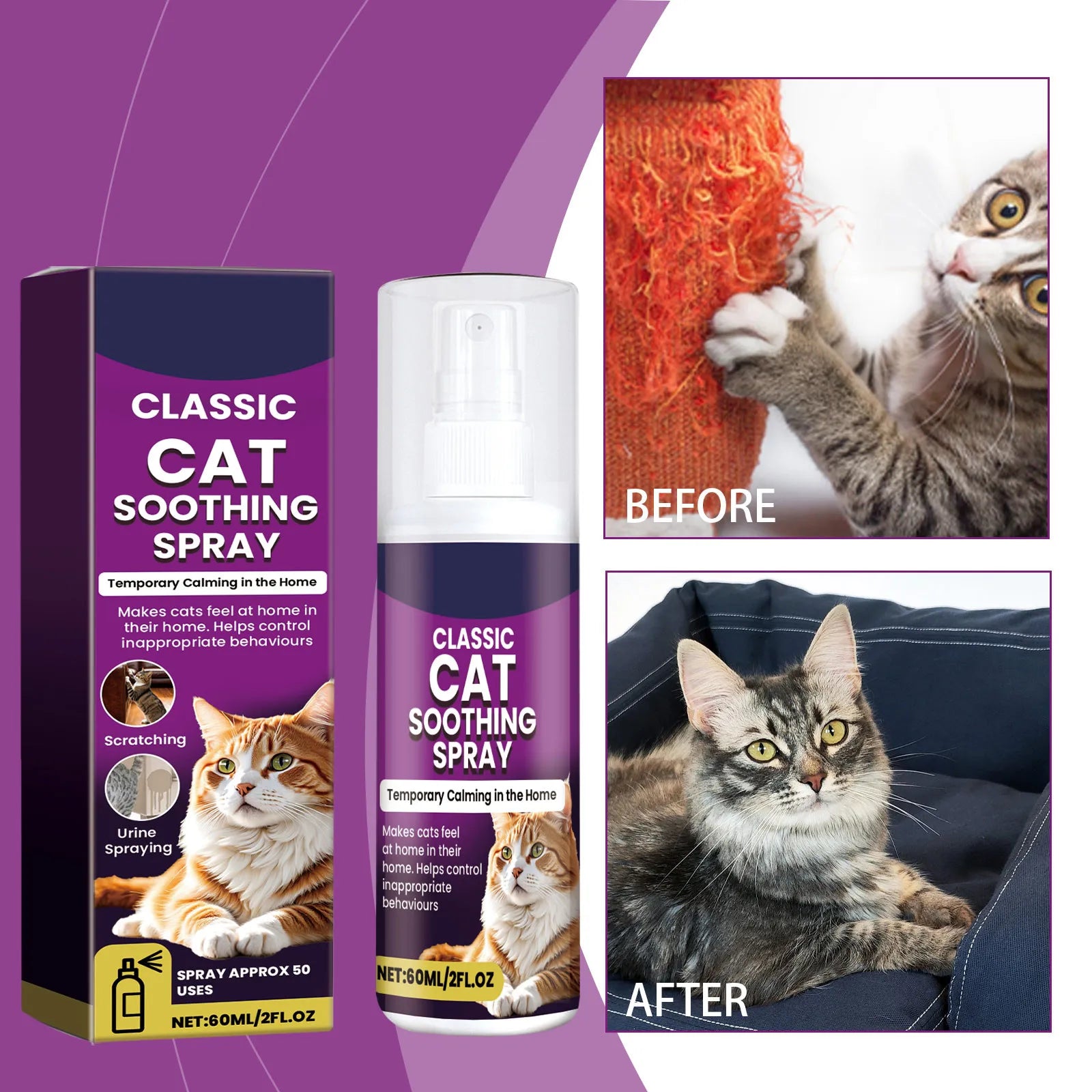 60ml Pet Calming Spray for Cats