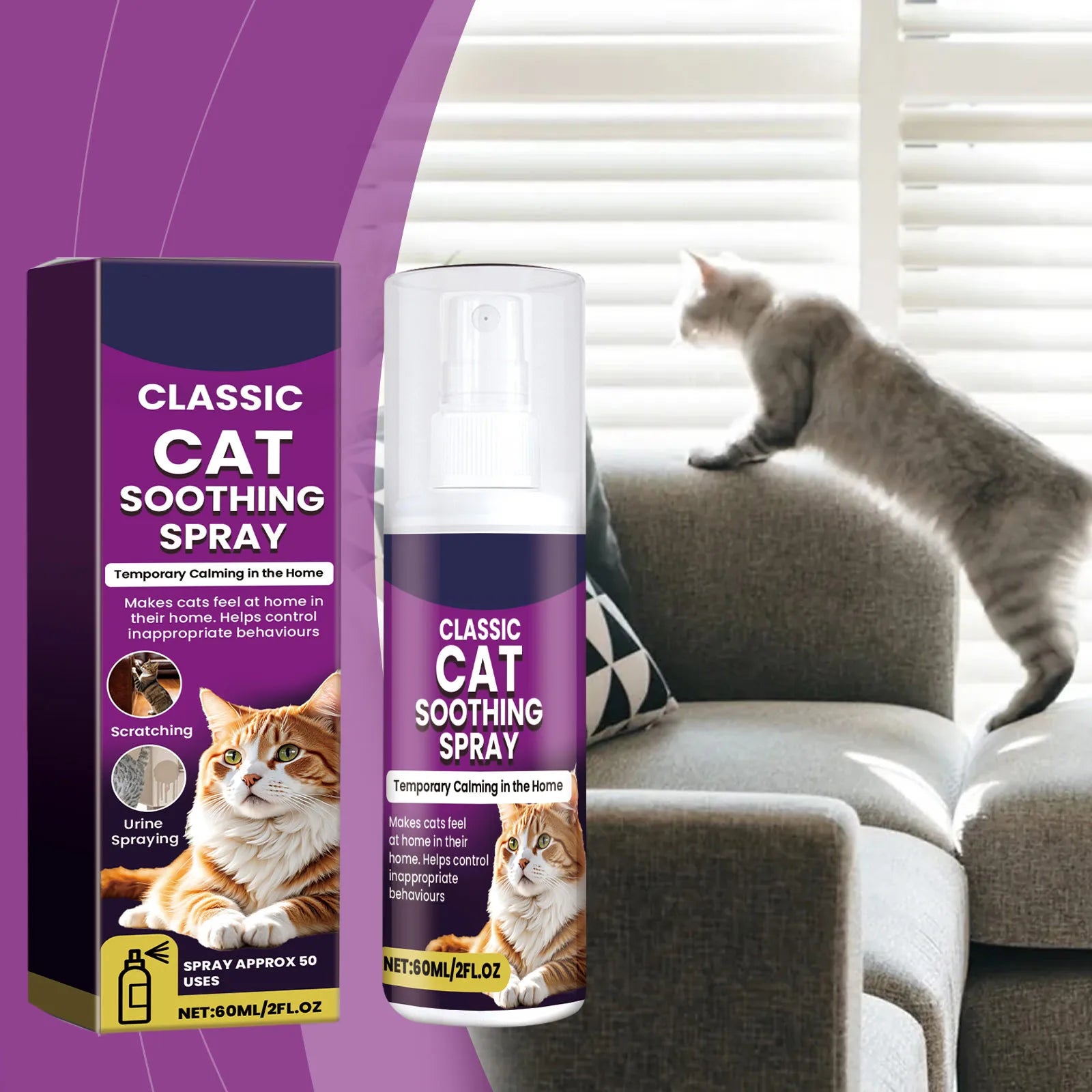 60ml Pet Calming Spray for Cats