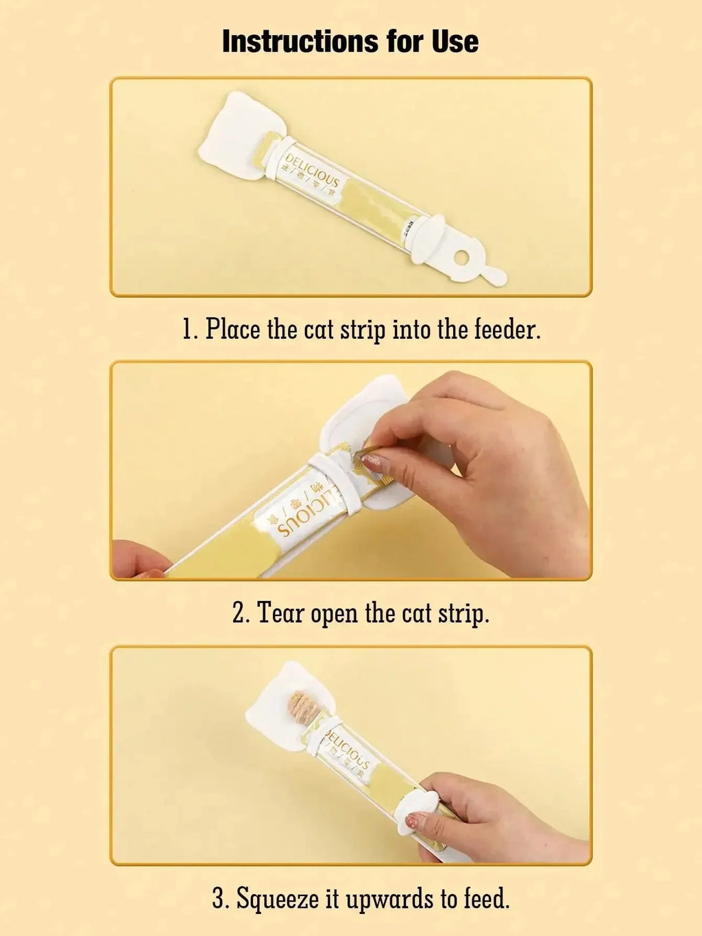 Cat Strip Feeder Spoon 🥄
