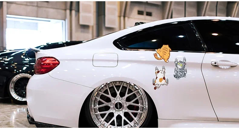 Climbing Cats Animal Styling Stickers Funny Pet Cat Car Sticker Car Body Decoration Auto Decor Accessories Car Accessories