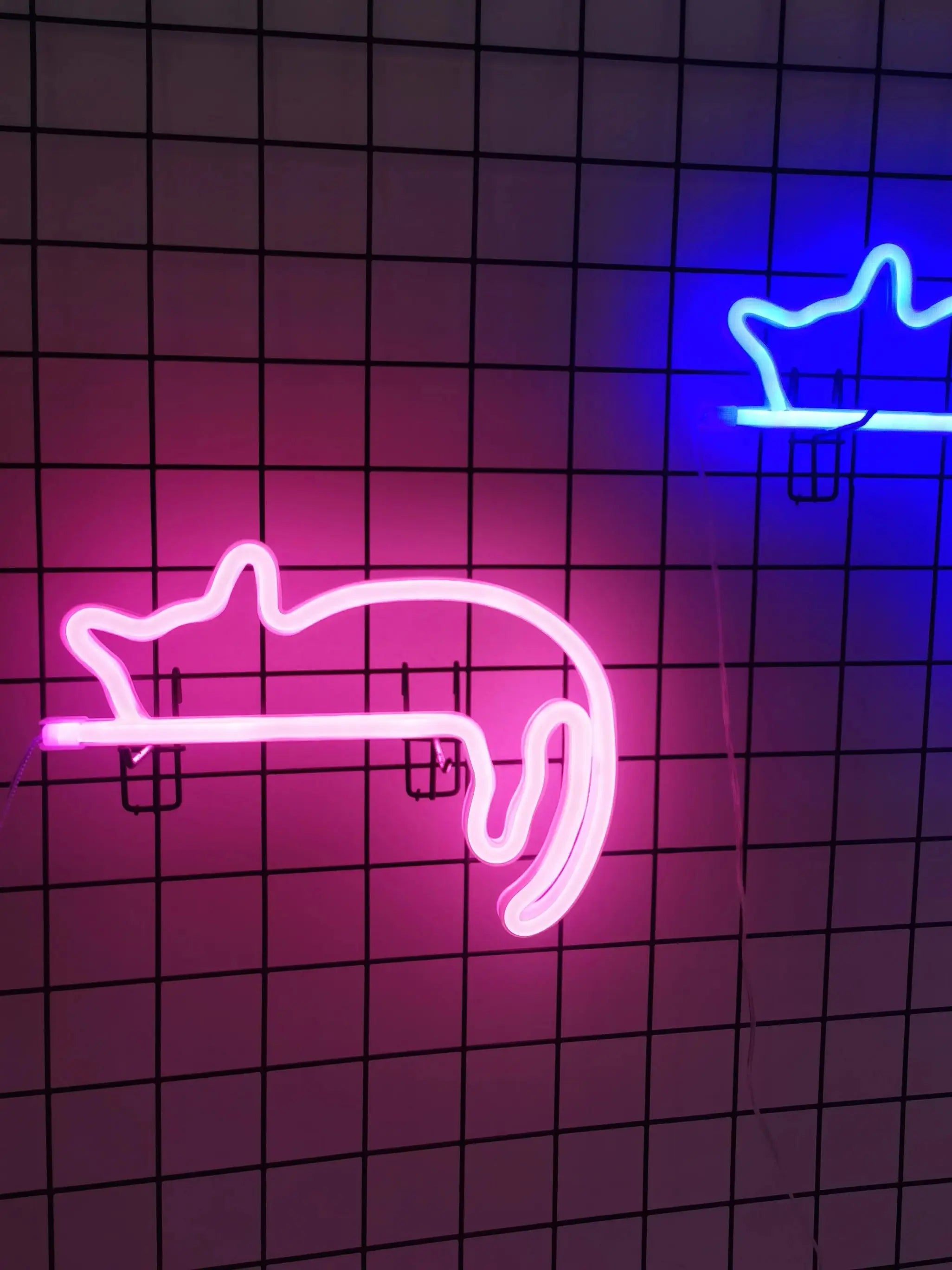 Cute cat neon light, LED