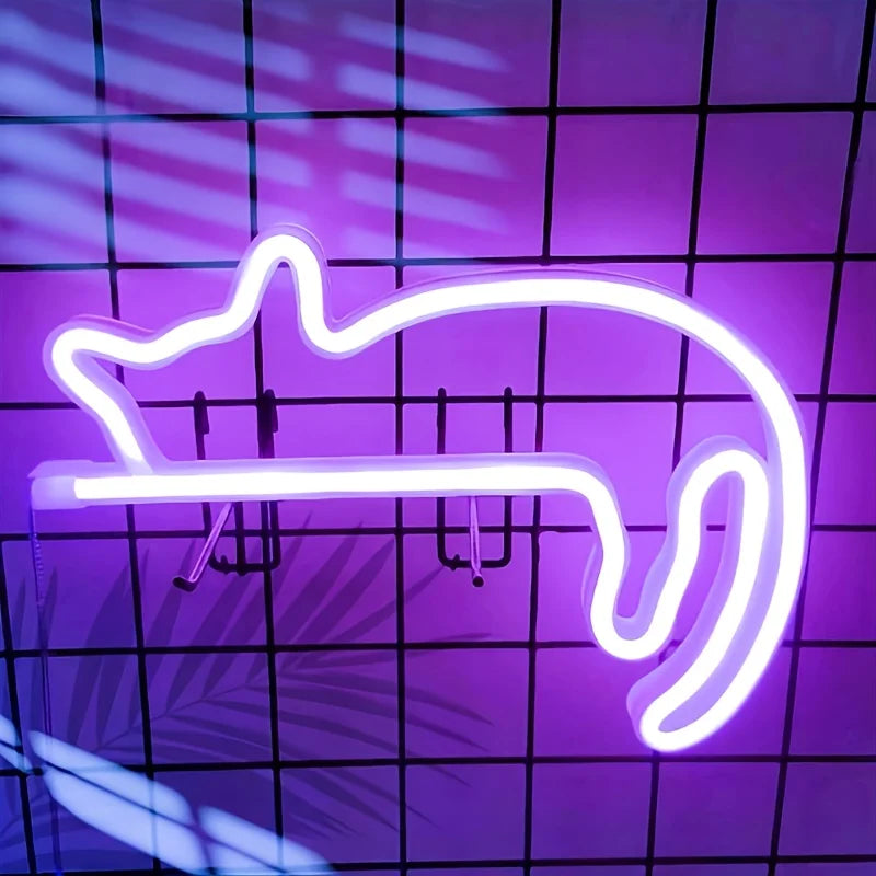 Cute cat neon light, LED