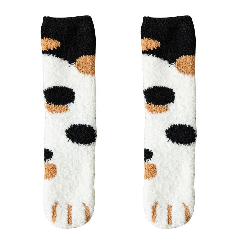 🐾 Fluffy Cat Paw Socks