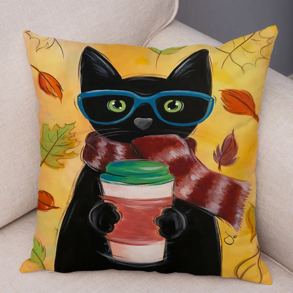 Cat Pillowcase Cushion Cover