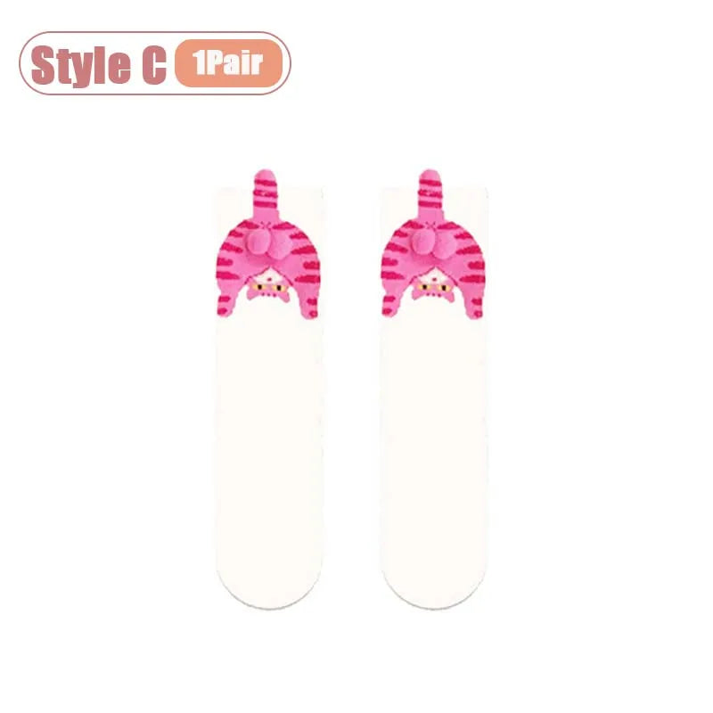 Cartoon Cat Egg Socks