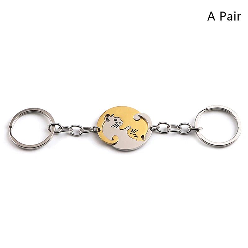 Cute Hug Cat Keychain