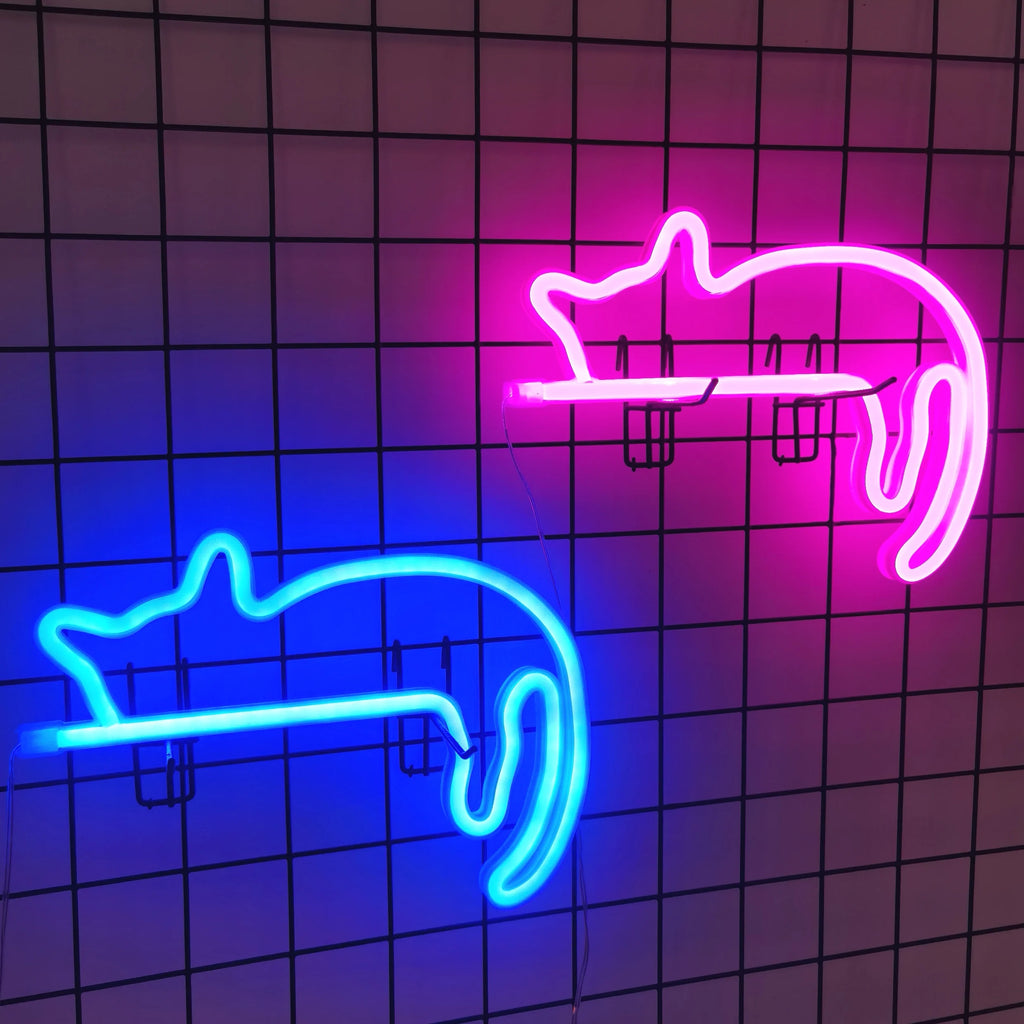 Cute cat neon light, LED