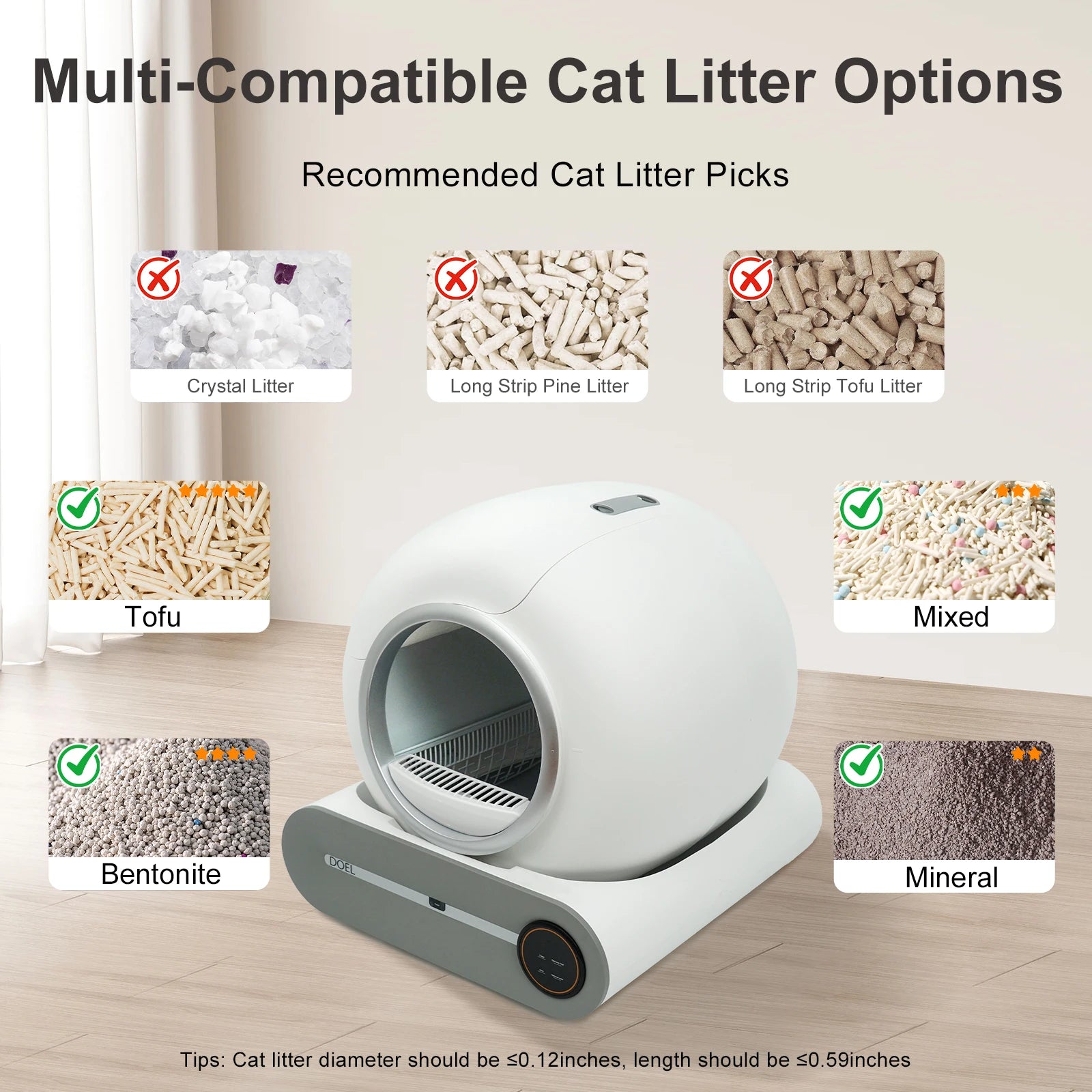 DOEL Self Cleaning Cat Litter Box