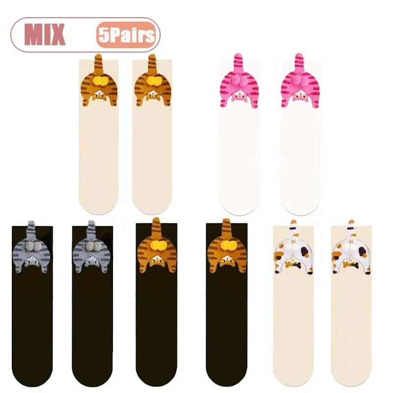 Cartoon Cat Egg Socks