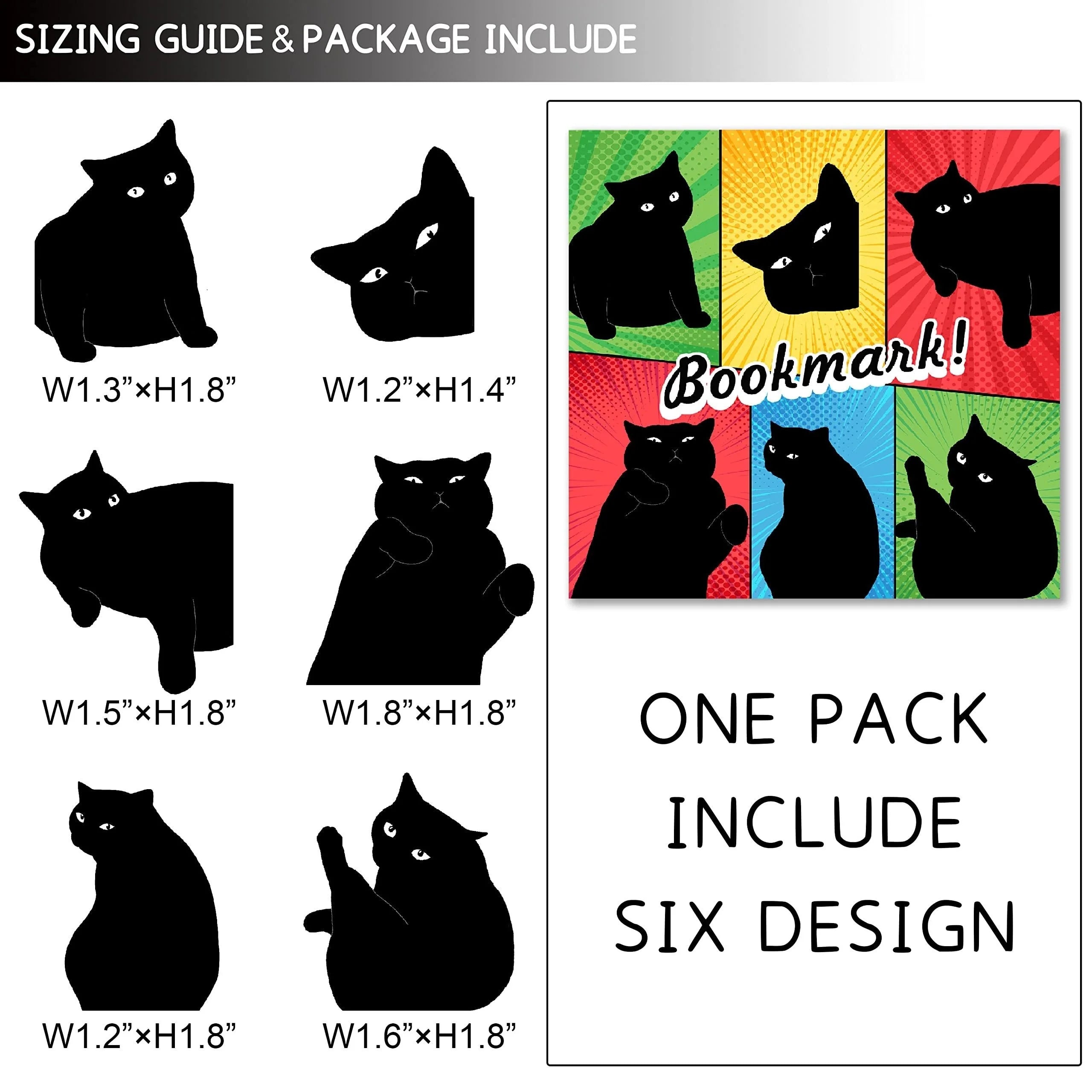 12 Pcs Magnetic bookmarks for book lovers, Cute cat bookmarks, Kawaii bookmarks, Cat bookmarks