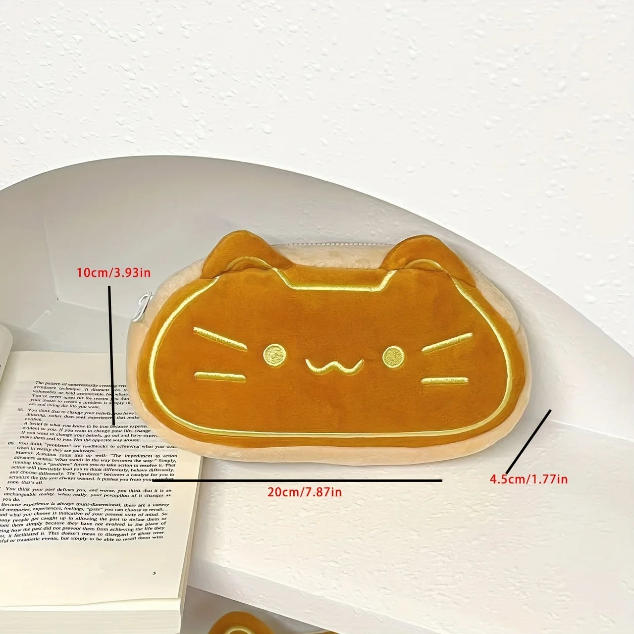 Caramel Cat Plush Pen Case