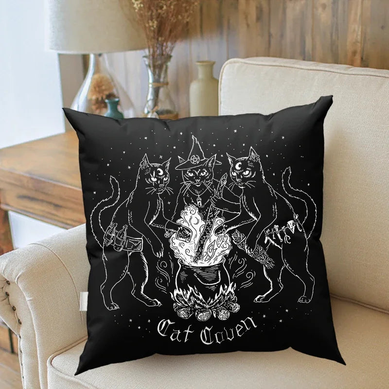 Cat Mysterious Divination Cushion Cover