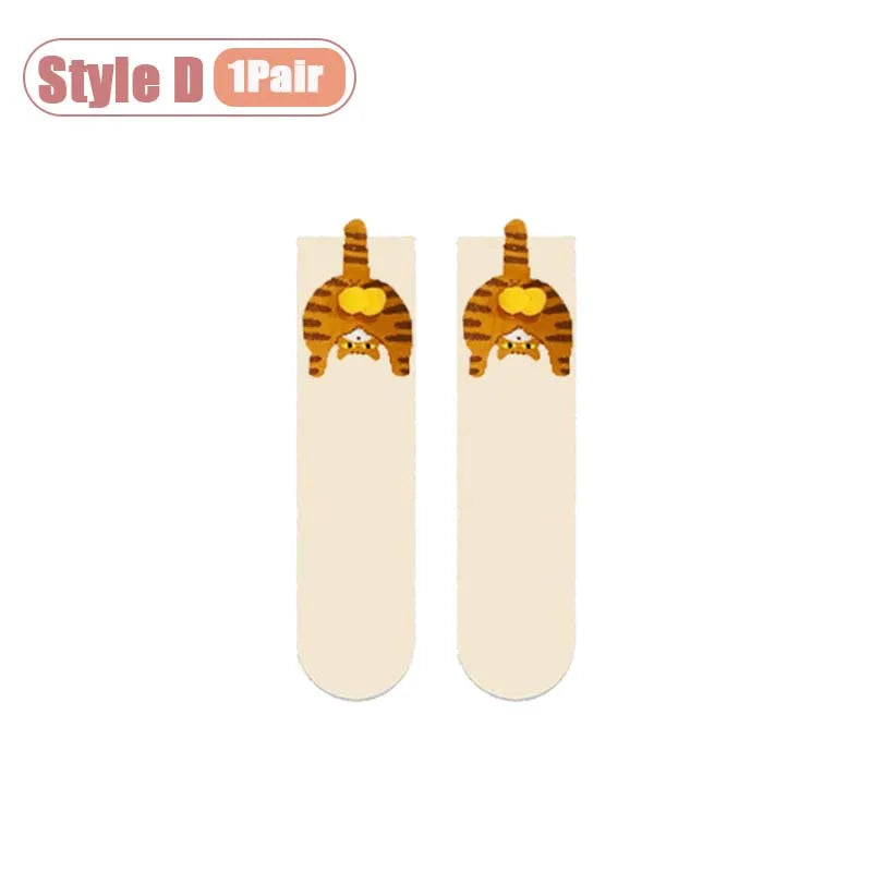 Cartoon Cat Egg Socks