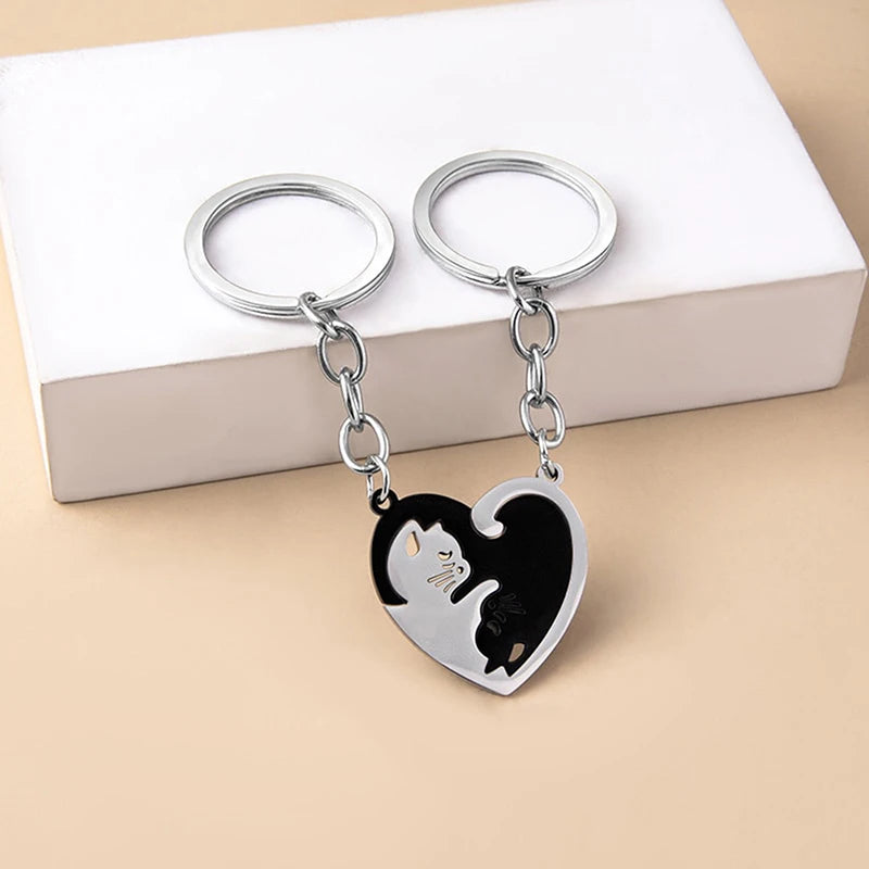 Cute Hug Cat Keychain