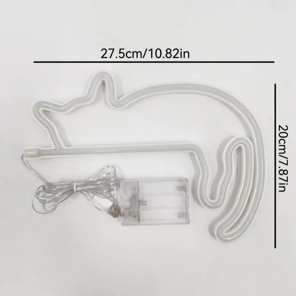 Cute cat neon light, LED