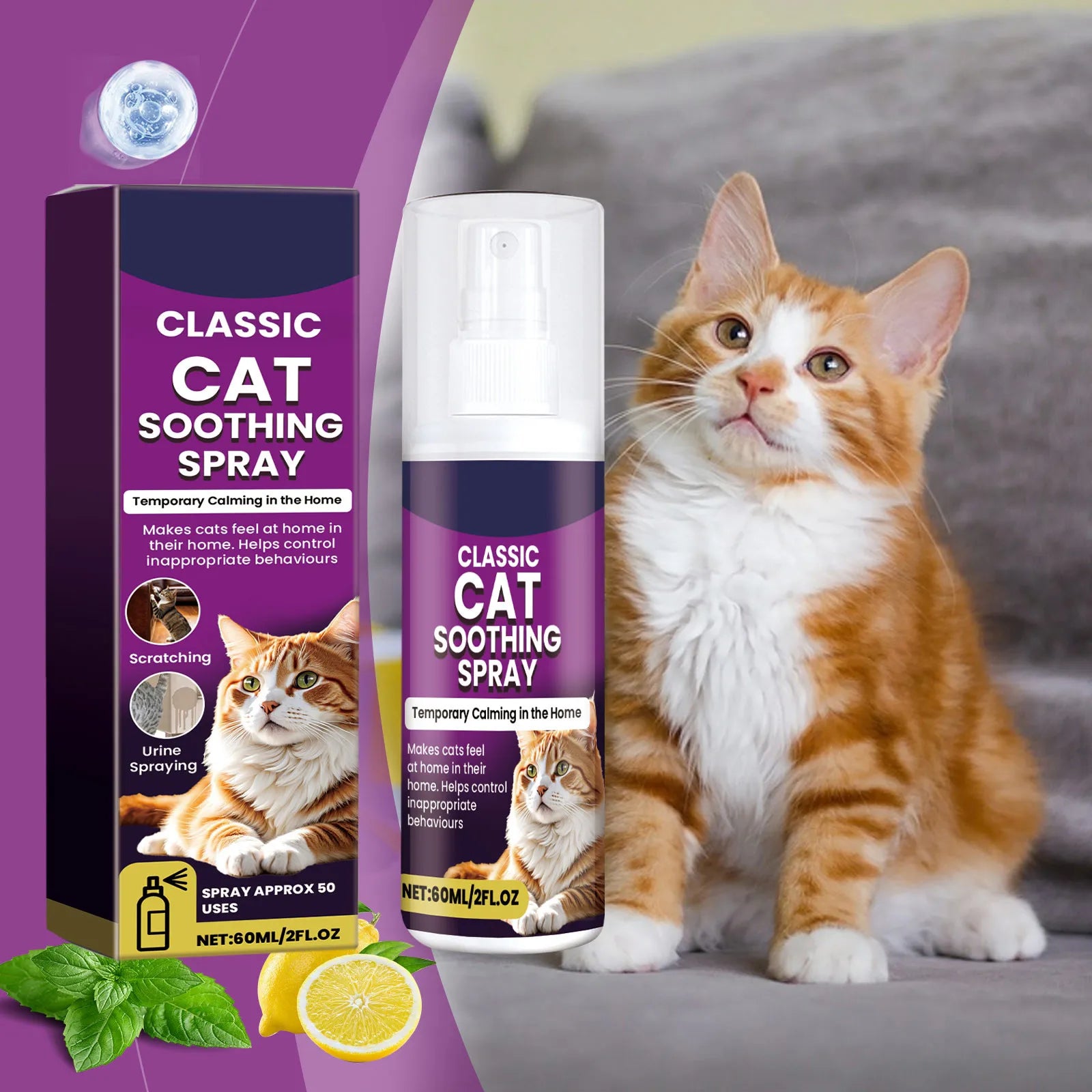 60ml Pet Calming Spray for Cats