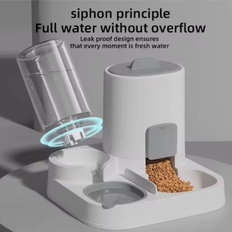 Cat feeding water feeder dog bowl cat bowl smooth food and water supply two-in-one water dispenser cat bowl pet supplies