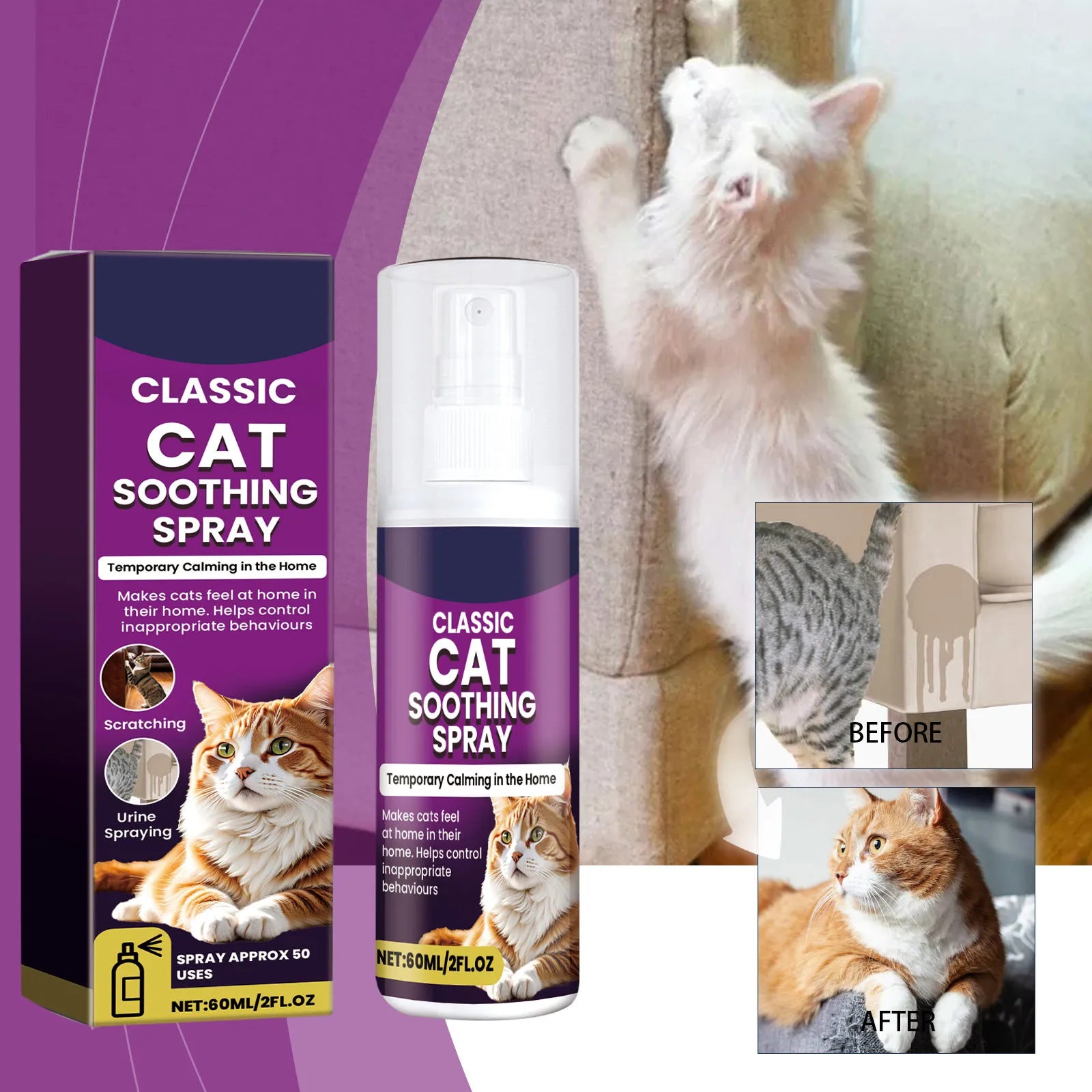 60ml Pet Calming Spray for Cats