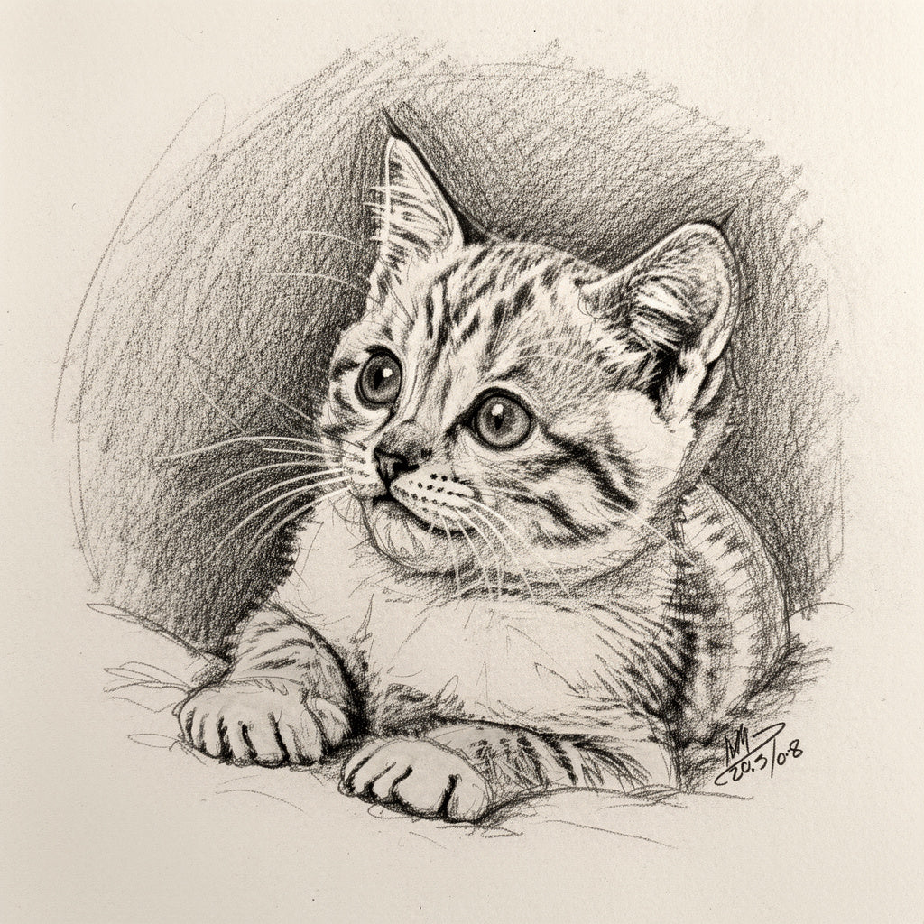 Pet Portrait Sketch, Personalised Drawing from Photo